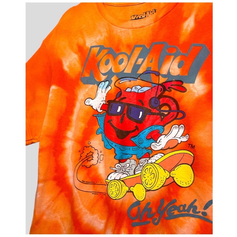 90s KOOLAID CUSTOM BLEACH DYE RETRO GRAPHIC KOOL AID OVERSIZED TEE